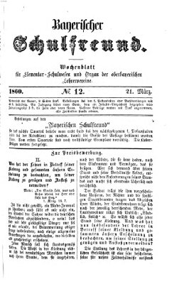 Bayerischer Schulfreund Mittwoch 21. März 1860