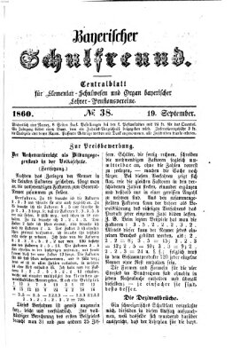 Bayerischer Schulfreund Mittwoch 19. September 1860