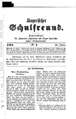 Bayerischer Schulfreund Mittwoch 23. Januar 1861