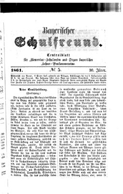 Bayerischer Schulfreund Mittwoch 30. Januar 1861