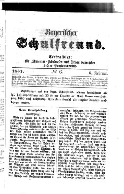 Bayerischer Schulfreund Mittwoch 6. Februar 1861