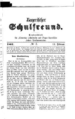 Bayerischer Schulfreund Mittwoch 13. Februar 1861