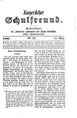 Bayerischer Schulfreund Mittwoch 13. März 1861