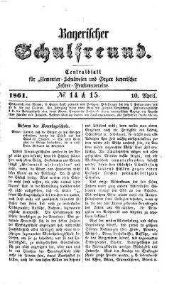 Bayerischer Schulfreund Mittwoch 10. April 1861