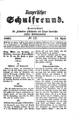 Bayerischer Schulfreund Mittwoch 24. April 1861