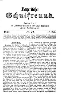 Bayerischer Schulfreund Mittwoch 17. Juli 1861