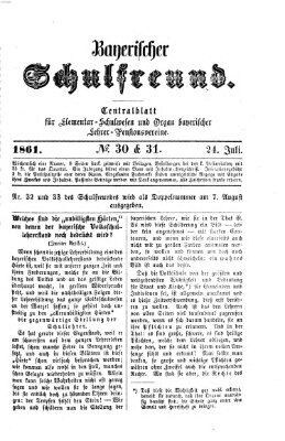 Bayerischer Schulfreund Mittwoch 24. Juli 1861