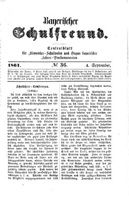 Bayerischer Schulfreund Mittwoch 4. September 1861