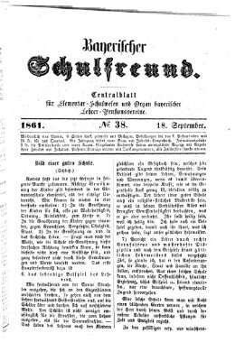 Bayerischer Schulfreund Mittwoch 18. September 1861