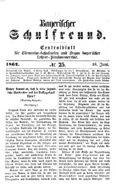 Bayerischer Schulfreund Mittwoch 18. Juni 1862