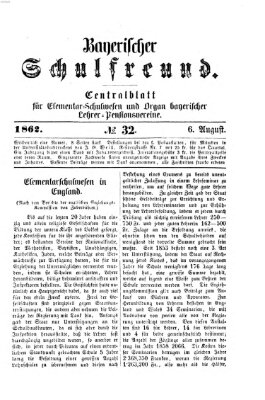 Bayerischer Schulfreund Mittwoch 6. August 1862