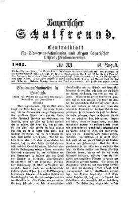 Bayerischer Schulfreund Mittwoch 13. August 1862