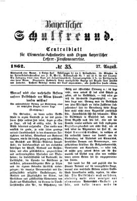 Bayerischer Schulfreund Mittwoch 27. August 1862