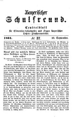 Bayerischer Schulfreund Mittwoch 10. September 1862