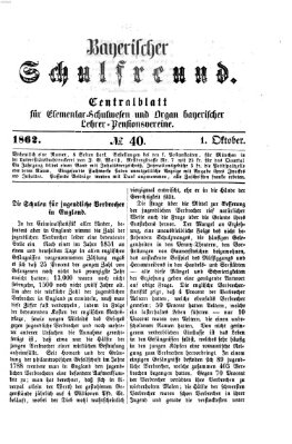 Bayerischer Schulfreund Mittwoch 1. Oktober 1862