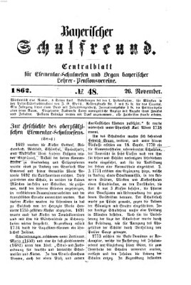 Bayerischer Schulfreund Mittwoch 26. November 1862