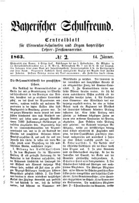 Bayerischer Schulfreund Mittwoch 14. Januar 1863