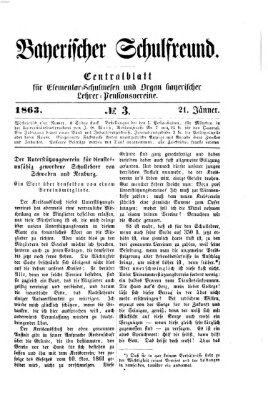 Bayerischer Schulfreund Mittwoch 21. Januar 1863