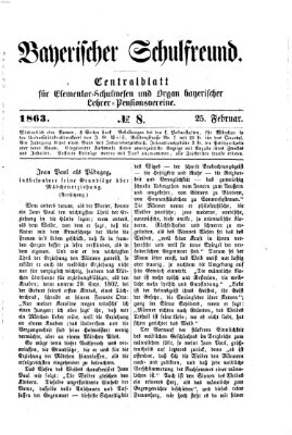 Bayerischer Schulfreund Mittwoch 25. Februar 1863