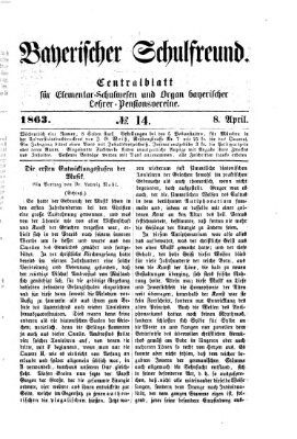 Bayerischer Schulfreund Mittwoch 8. April 1863