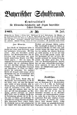 Bayerischer Schulfreund Mittwoch 29. Juli 1863