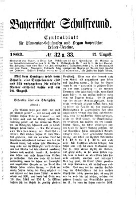 Bayerischer Schulfreund Mittwoch 12. August 1863