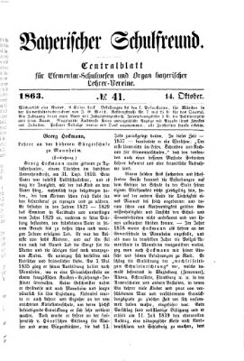 Bayerischer Schulfreund Mittwoch 14. Oktober 1863