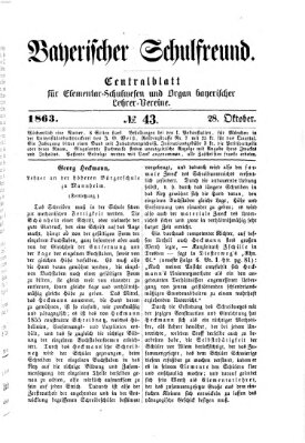 Bayerischer Schulfreund Mittwoch 28. Oktober 1863