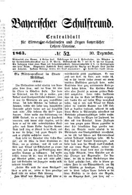 Bayerischer Schulfreund Mittwoch 30. Dezember 1863