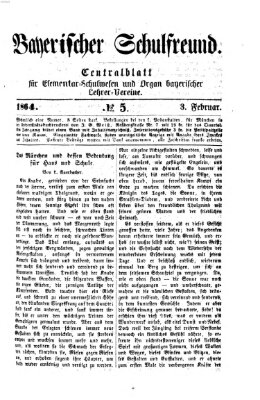 Bayerischer Schulfreund Mittwoch 3. Februar 1864