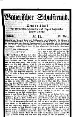 Bayerischer Schulfreund Mittwoch 16. März 1864