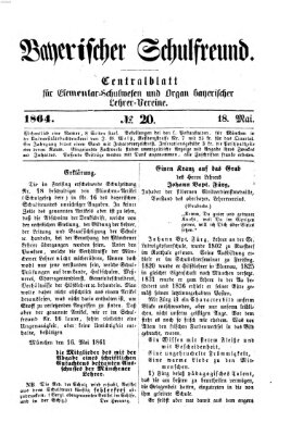 Bayerischer Schulfreund Mittwoch 18. Mai 1864