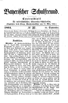 Bayerischer Schulfreund Mittwoch 14. September 1864