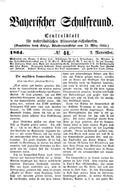 Bayerischer Schulfreund Mittwoch 2. November 1864