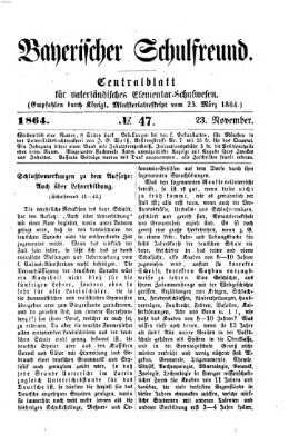 Bayerischer Schulfreund Mittwoch 23. November 1864