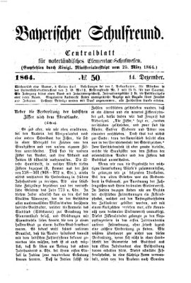 Bayerischer Schulfreund Mittwoch 14. Dezember 1864