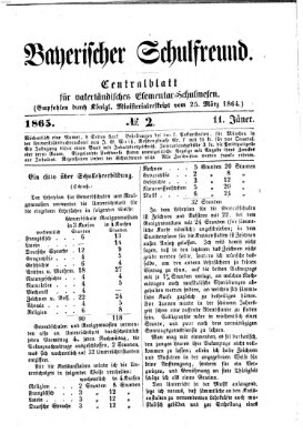 Bayerischer Schulfreund Mittwoch 11. Januar 1865