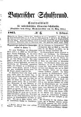 Bayerischer Schulfreund Mittwoch 8. Februar 1865