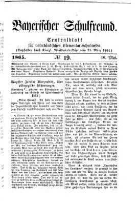 Bayerischer Schulfreund Mittwoch 10. Mai 1865