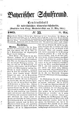 Bayerischer Schulfreund Mittwoch 31. Mai 1865