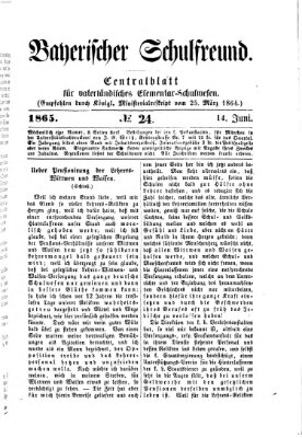 Bayerischer Schulfreund Mittwoch 14. Juni 1865