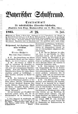 Bayerischer Schulfreund Mittwoch 12. Juli 1865