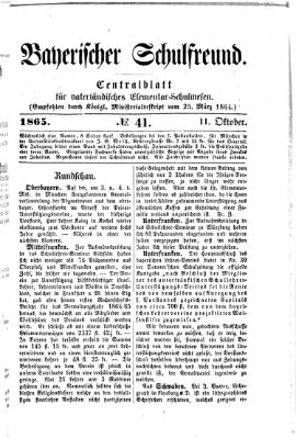 Bayerischer Schulfreund Mittwoch 11. Oktober 1865