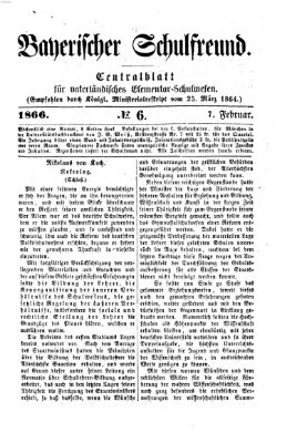 Bayerischer Schulfreund Mittwoch 7. Februar 1866