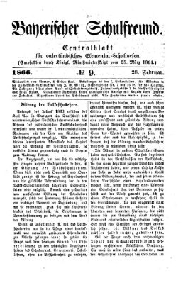 Bayerischer Schulfreund Mittwoch 28. Februar 1866