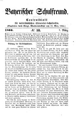 Bayerischer Schulfreund Mittwoch 7. März 1866