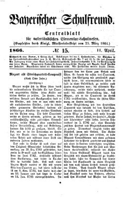 Bayerischer Schulfreund Mittwoch 11. April 1866