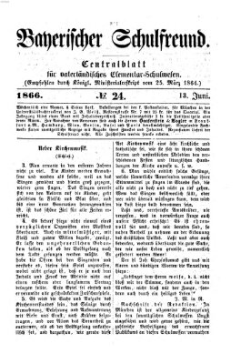 Bayerischer Schulfreund Mittwoch 13. Juni 1866