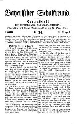 Bayerischer Schulfreund Mittwoch 22. August 1866