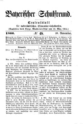 Bayerischer Schulfreund Mittwoch 28. November 1866